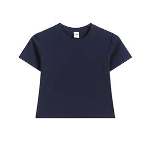 T-shirt court tendance Y2K pour femme, essentiel, mignon, doux, coupe ajustée, manches courtes, col rond - Product Image 2