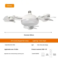 Ventilateur de plafond lumineux créatif transfrontalier avec douille E27, design moderne et simple, tension universelle 85-265V pour salon et chambre à coucher