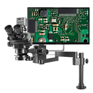 4Kカメラ<span class=keywords><strong>50X</strong></span> <span class=keywords><strong>100X</strong></span> 200Xクランプ折りたたみエクステンションタイプベースアルミ合金ブームスタンド三眼ステレオズーム顕微鏡 - Product Image 2