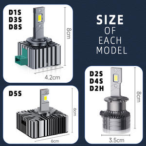 Phares LED D2S d'usine 55W 5500LM 6500K Lumière Blanche Adaptation Universelle D1S D2S D3S D4S Ampoules de <span class=keywords><strong>Phare</strong></span> LED pour Voiture - Product Image 4
