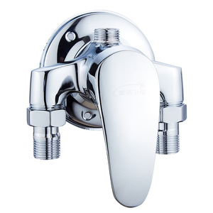 Robinet de douche Zimani à 1 poignée, avec noyau de valve en céramique, entrée 4 points pour bain et douche - Product Image 4