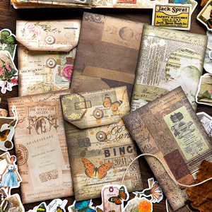 Material Vintage mano cuenta decoración Base papel mensaje Collage 6 modelos 80 unids/pack serie de poesía pegatinas decorativas Decoración - Product Image 2
