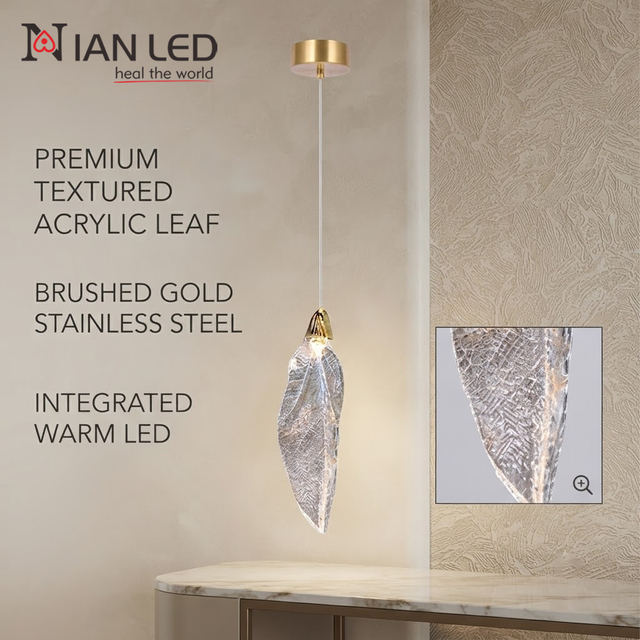 Modern Small Chandelier Pendant Lamp with LED Adjustable Height & Anti-Glare for Dining Room