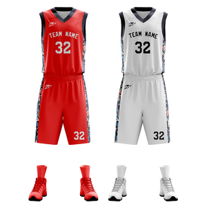 2025 Chất Lượng Cao Tùy Chỉnh Thiết Kế Thăng Hoa Màu Trắng Và Màu Xanh Bóng Rổ Jersey Người Đàn Ông Giá Rẻ Có Thể Đảo Ngược Đồng Phục Bóng Rổ Thiết Lập - Product Image 4