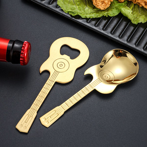 304 Stainless Steel Guitar <b>Spoon</b> Bottle Opener Multi Function Creative Kitchen Tool For Beer Opening And <b>Serving</b> - Product Image 2