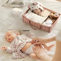 Sac de rangement multifonctionnel pliable en nylon pour couches, capacité moyenne, respirant, antibactérien, extensible, pour mamans et bébés, loisirs et voyages