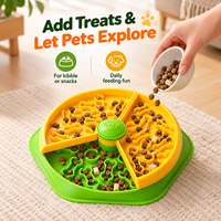 Bol interactif pour animaux de compagnie en plastique ABS durable, rotatif, à alimentation lente, pour chat et chien, distributeur de friandises