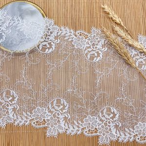 Larghezza 19 cm poliestere morbido solubile in acqua ricamo <span class=keywords><strong>Tulle</strong></span> pizzo rivestimento velo tessuto per abito da sposa biancheria intima <span class=keywords><strong>reggiseno</strong></span> Lingerie - Product Image 5