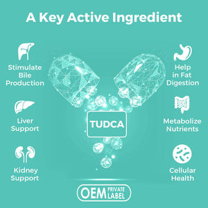 อาหารเสริม tudca bile sals vegan capsules สำหรับตับสนับสนุนดีท็อกซ์ทำความสะอาด tauroursodeoxic Acid Acid tudca - Product Image 4