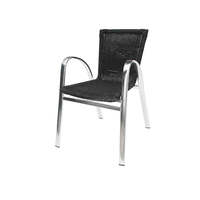 Chaises de café de jardin en aluminium d'accoudoir de café extérieur de restaurant en osier léger de rotin