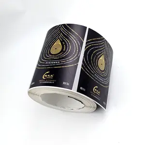 중국 도매 방수 접착 비닐 금박 맥주 라벨 주문 와인 라벨 인쇄 와인 병 스티커