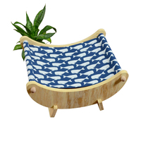 Cama para gatos de piso elevado para interiores, muebles para gatitos de madera Eva, muebles diy para mascotas, cama elevada para gatos