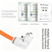 YIDI PL 1/8-1/2 BSP 4-10mm Raccord coudé mâle en laiton à raccordement rapide pour tuyau pneumatique en plastique 1.5MPa 0-60