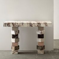 Console de table d'entrée de couloir en marbre, console moderne de luxe pour meubles de salon