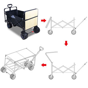 Opvouwbare campingwagen met tafel, outdoor transportkar voor kamperen en picknicken - Product Image 3