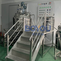 Homogénéisateur mélangeur sous vide à chauffage vapeur 500L 1000L 2000L 3000 litres, réservoir de conditionnement, lotion, machine d'homogénéisation
