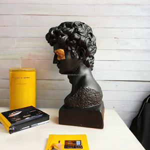 Decoración Moderna para el Hogar, Estilo Lujoso, Busto de David, Estatua de Estilo Griego Antiguo, <span class=keywords><strong>Objetos</strong></span> de Arte de Resina para Decoración de Estantes, Moda para el Hogar - Product Image 4