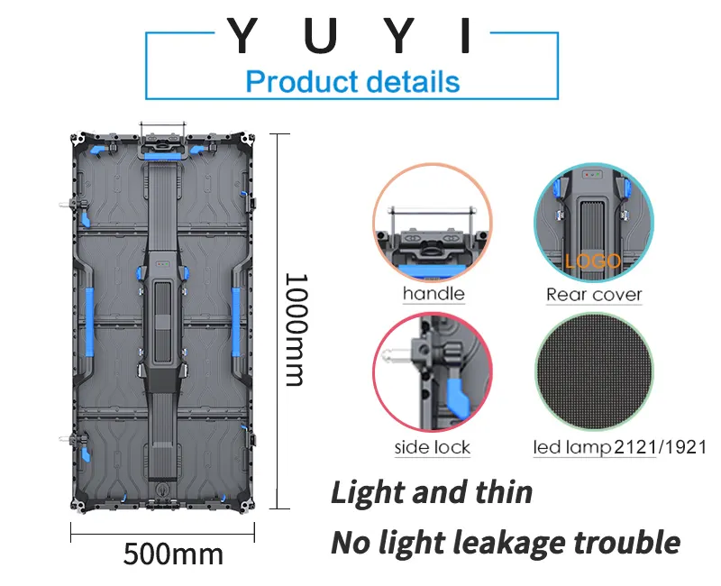 Ao ar livre fundo do palco gigante Led Video Wall P2.6 P2.9 P3.91 P4.81 Seamless Splicing Aluguer LED Display Screen