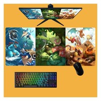 Grand tapis de souris et de bureau pour jeux et e-sport, avec repose-poignet, personnalisable, antidérapant, en caoutchouc naturel, design vierge, en stock