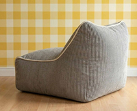 Fauteuil pouf pour enfants en velours côtelé, rembourrage en mousse déchiquetée haute densité, canapé paresseux pour enfants