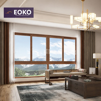 EOKO Ouverture extérieure Break thermique Chambres d'hôtel Fenêtres à battant en verre aluminium
