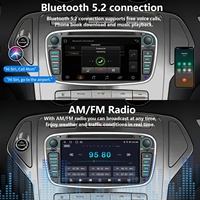 Autoradio stéréo avec lecteur CD pour Ford Focus II C-Max S-Max Galaxy II Mondeo, remplacement d'autoradio intégré