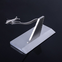 Porte-cartes de visite en acier inoxydable ARMOUR pour avion, support de bureau, prix d'usine, vente en gros