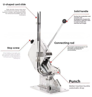 Machine manuelle commerciale pour la pose de clips sur sacs filetés (fruits, oignons) et la pose de attaches en aluminium pour saucisses et jambon