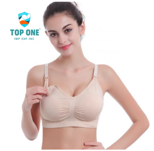 TopOne bouton d'ouverture avant sans jantes en acier respirant femmes sommeil soutien-gorge allaitement sans couture soutien-gorge d'allaitement - Product Image 3