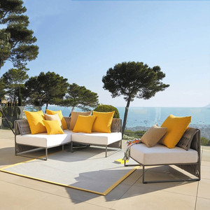 Hot Selling Garden Furniture Lounge Set Villa Leisure Pe <b>rattan</b> Aluminum Alloy <b>Sofa</b> Outdoor Lounge Sectional <b>Sofa</b> Furniture Set - Product Image 4