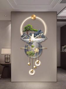Decoración de Pared de Arte Metálico <span class=keywords><strong>Acrílico</strong></span> Luminoso LED, Cuadros de <span class=keywords><strong>Paisajes</strong></span> y Naturaleza Muerta de Lujo para Decoración del Hogar, Directo de Fábrica - Product Image 3