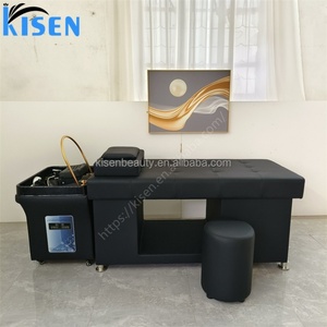 Kisen Hotselling Custom Salon Equipment Hair Spa Wash <b>Bed</b> with Water Storage tank Thai Massage Shampoo <b>Bed</b> with Water <b>Heater</b> - Product Image 4