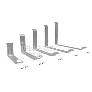 Support de panneau solaire en alliage d'aluminium argenté en forme de <span class=keywords><strong>Z</strong></span>, facile à installer, pour alimentation extérieure, fixation sur toit plat ou au sol dans le jardin - Product Image 2