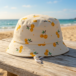 Sombreros de cubo para niños, gorros de verano con estampado de dibujos animados para niños, sombreros para deportes al aire libre, viajes, gorra para el sol de playa con cuerda a prueba de viento - Product Image 3