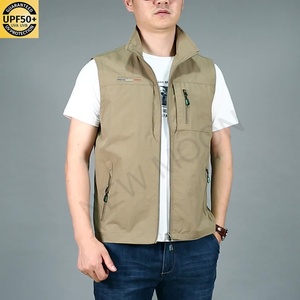 Chaleco Multibolsillos de Algodón Personalizado para Hombre, para Trabajo, Caza, Pesca, Senderismo al Aire Libre, Reversible - Product Image 2