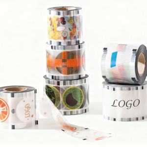 Customized Print PP Food Sealing Film Cup Packaging Laminated <b>Roll</b> Film Printed Flexible Composite Plastic Paper Boba <b>Bubble</b> Tea - Product Image 1