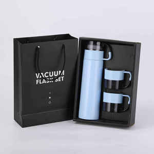 High-end Business Stainless Steel Vacuum Insulated Leak-Proof Tumbler <b>Gift</b> <b>Box</b> Set with Three Lids Modern Design for Men - Product Image 2