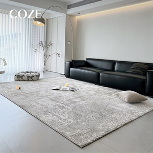 Tapis moderne minimaliste italien de luxe léger pour salon et chambre à coucher, imperméable, résistant aux taches, tapis gris de haute qualité - Product Image 1