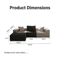 Nordisches Minimalistisches Ausziehbares Modulares Sofa Rahmenloses Samt-Stoffsofa Hochdichter Rückfedernder Schwamm Anpassbare Farbe
