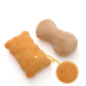 Wholesale Pet Interactive Cute <b>Cat</b> Toys Cartoon Cute <b>Plush</b> Chicken Leg Biscuit Peanut Shape Stuffed Catnip Pet <b>Cat</b> Dog Toy - Product Image 6