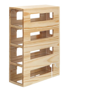 Boîte de rangement en bois avec tiroirs transparents pour sachets de thé, collations, organisateurs de bureau, porte-papeterie, armoire à tiroirs multi-niveaux - Product Image 5
