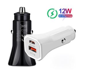 ที่ชาร์จในรถยนต์คุณภาพสูงแบบมินิ Type C 12W 2.4A พอร์ตคู่ USB+Type C ชาร์จเร็วสำหรับ iPhone 12 Pro - Product Image 4