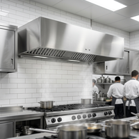 Penghisap Asap Dapur Komersial dengan Filter Baffle Stainless Steel untuk Layanan Makanan