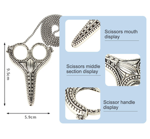 Tijeras de Costura <span class=keywords><strong>Chatelaine</strong></span> con Funda Repujada, Tijeras de Bordado Portátiles Chapadas en Oro con Collar, Regalo para Amantes de las Manualidades - Product Image 5