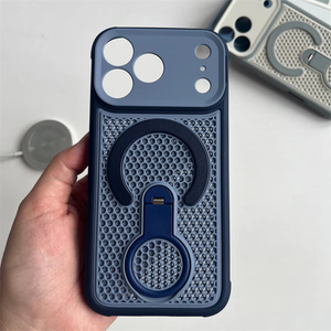 Funda Magnética para Teléfono con Anillo Giratorio de 360°, Disipación de Calor, Acabado Mate, PC+TPU, Diseño de Panal de Abeja, para iPhone 18 17 16 15 Pro Max - Product Image 4