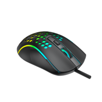Souris optique de jeu ergonomique colorée RVB ronde Logo personnalisé USB 2.0 Raton filaire pour ordinateur portable et expérience de jeu