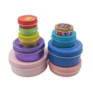 Impresión personalizada a todo color cosmética Pequeña barra de champú redonda lata aluminio metal tarro contenedor olla - Product Image 1