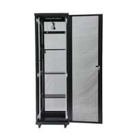 Baie de serveur de centre de données sur pied de haute qualité 32U/42U en SPCC thermolaqué certifiée ISO, capacité 19'' 4U, IP20, en stock