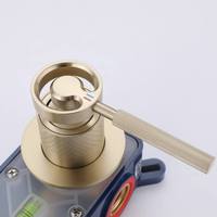 Robinet de salle de bain en laiton dissimulé à levier unique moderne de luxe Robinet d'évier en or brossé avec compteur d'eau chaude et froide Robinet de lavabo unique