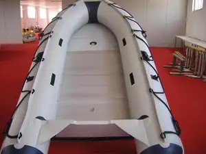 OHO-Bote inflable de goma y aluminio para pesca, bote de remos de PVC con Motor opcional Bimini Top, 3m, 4m, 5m, venta al por mayor
